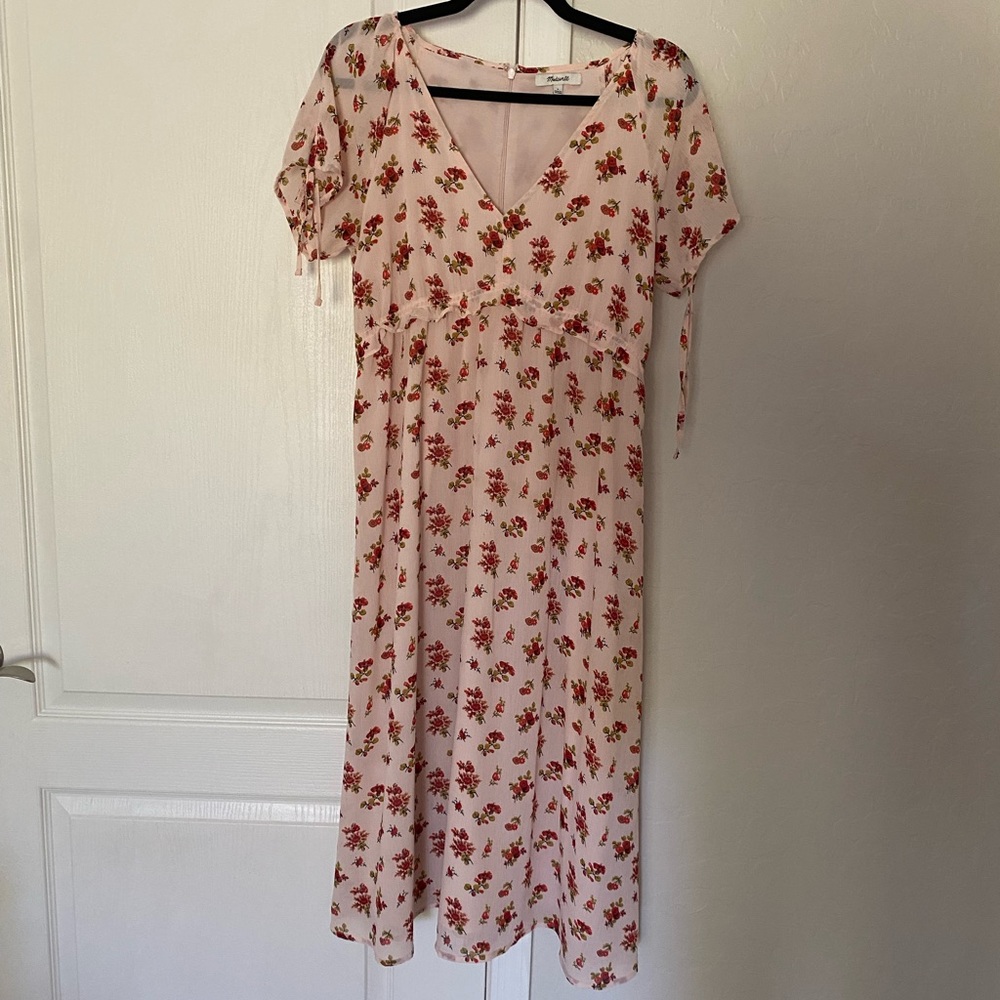 Pink floral Madewell dress